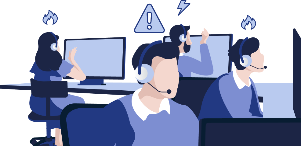 Overwhelmed teams dealing with an unreliable phone system