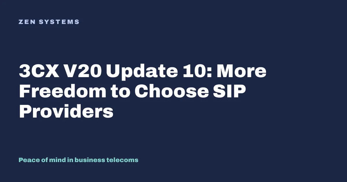More Freedom to Choose Your 3CX SIP Trunk Provider